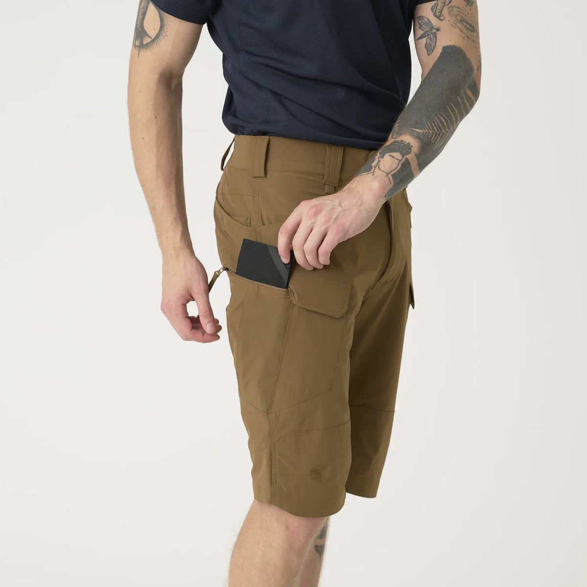 Helikon-Tex OTS 11" šortky VersaStrecth taktické outdoorové Versa Strecth Lite, Crimson Sky / Black – detail 9