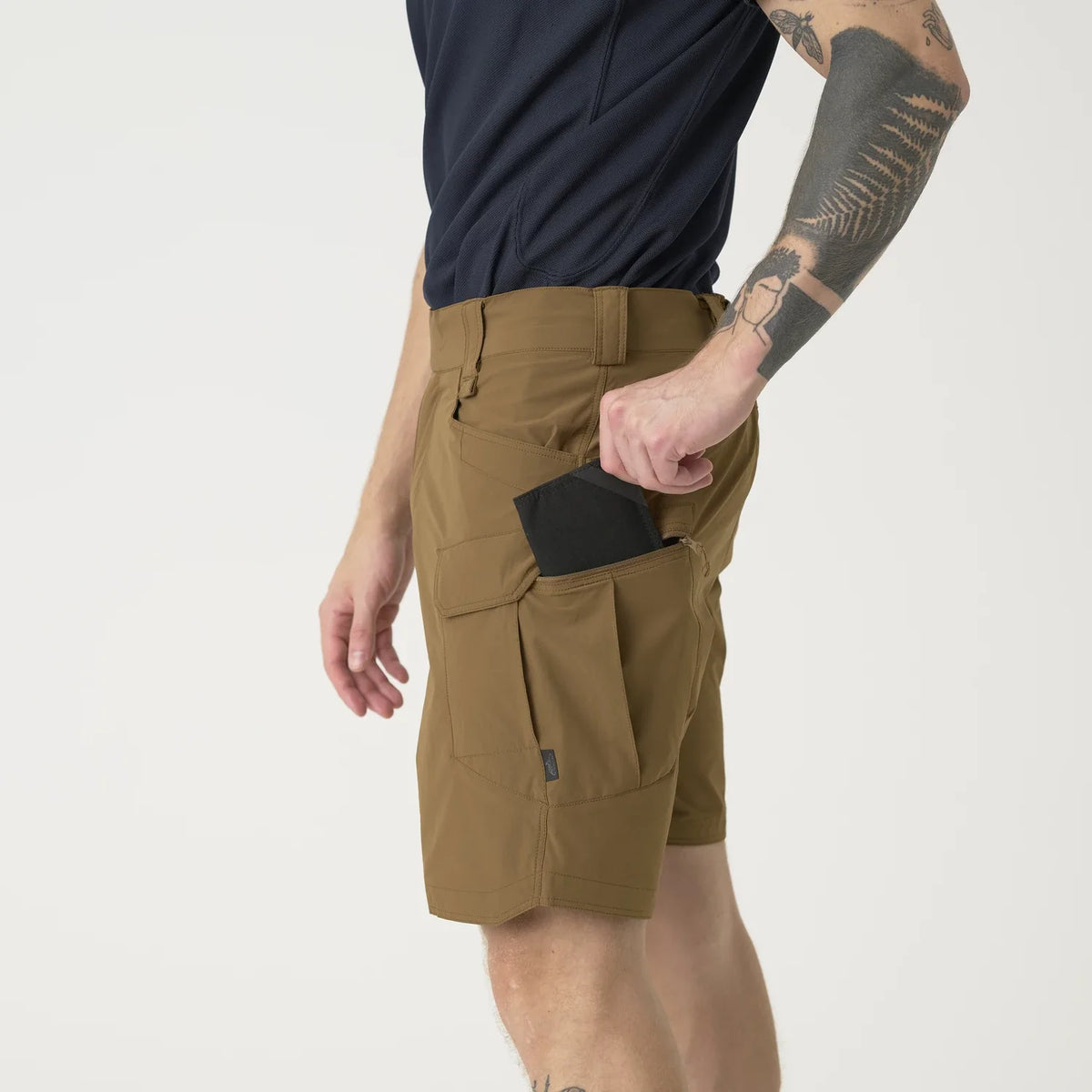 Helikon-Tex OTS 8.5" šortky VersaStretch taktické outdoorové Versa Stretch Lite, Mud Brown – detail 5