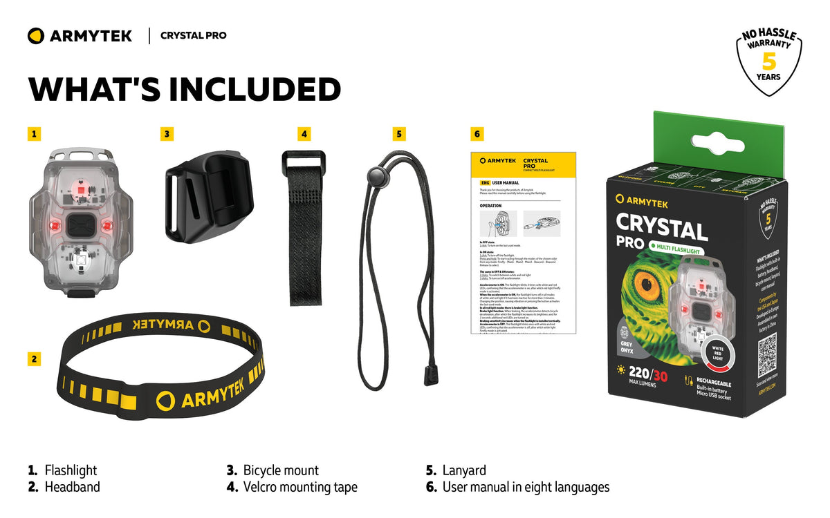 ArmyTek Crystal Pro Blue hordozható LED lámpa F07101B, kék, átlátszó