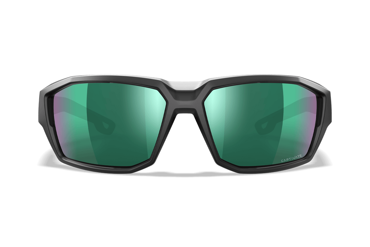 Wiley X Alpine balistikus napszemüveg, Matte Translucent Black / CAPTIVATE Polarized Green Mirror