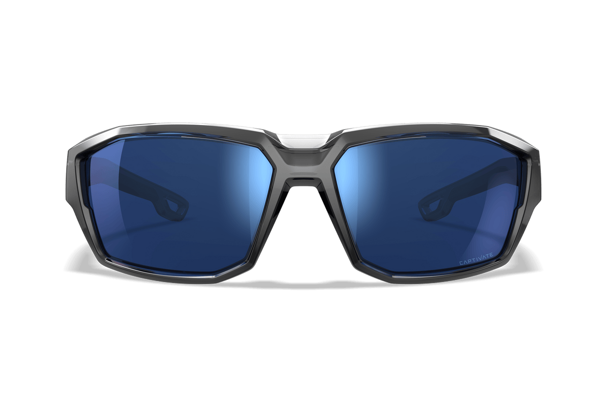 Wiley X Alpine balistikus napszemüveg, Gloss Crystal Grey / CAPTIVATE Polarized Blue Mirror