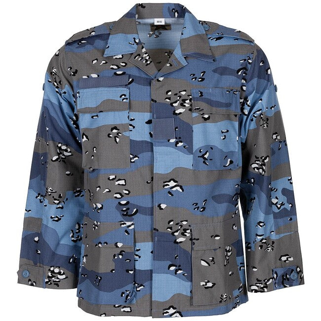 MFH BDU amerikai tábori kabát Rip stop, chocolate chip blue camo