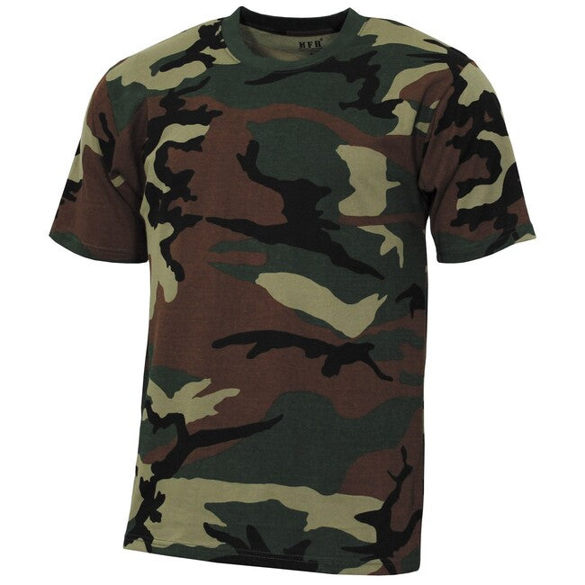 MFH Streetstyle amerikai rövid ujjú póló, woodland