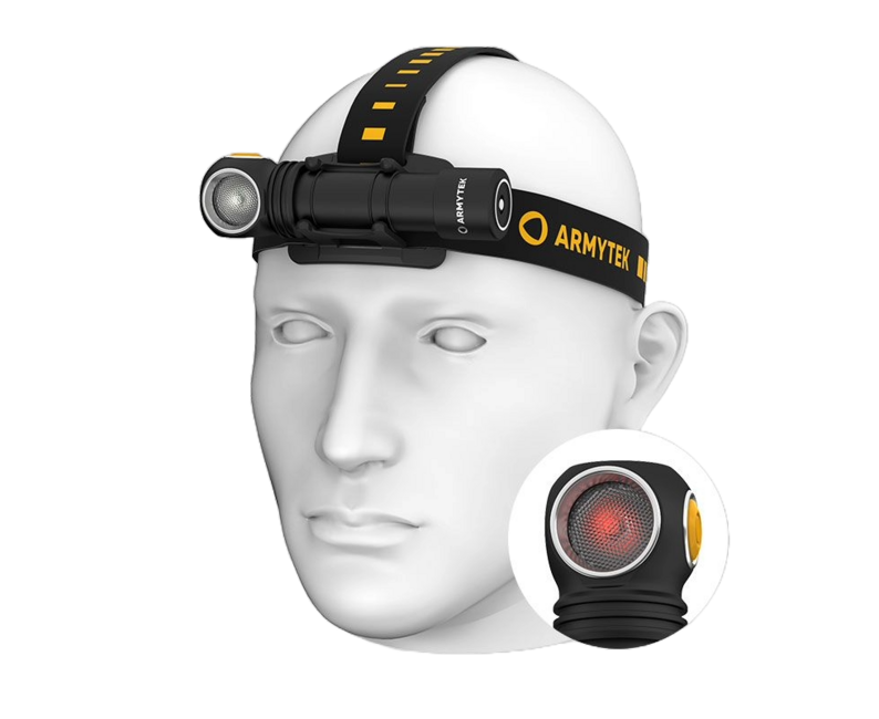 ArmyTek Wizard C2 WR fejlámpa LED mágneses tartóval akkumulátoros táplálás 1100 lm 3 h 65 g, White & Red