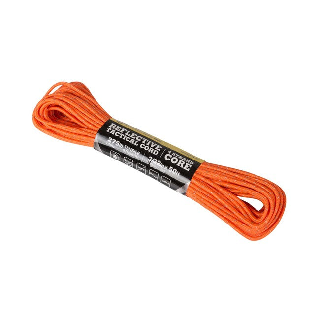 ATWOOD® 3/32 x 50 láb taktikai reflexív zsinór, neon narancssárga (332R50)