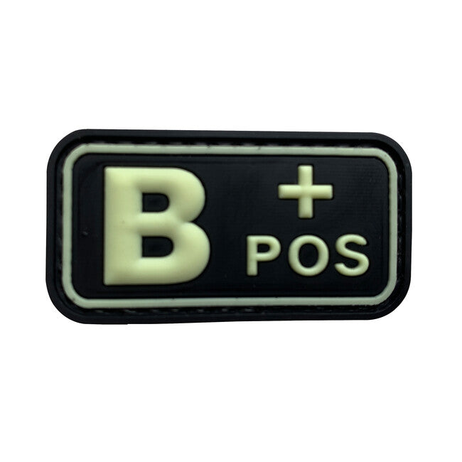 WARAGOD B POS felvarró PVC Glow in the Dark Patch