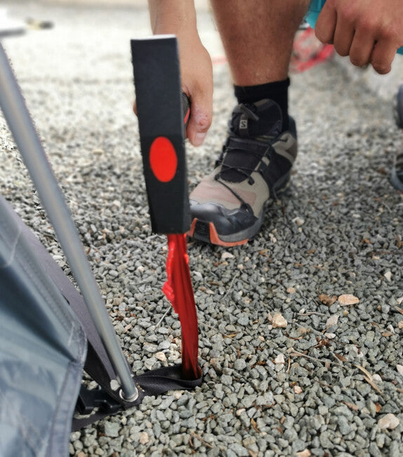 BasicNature T-Stake sátorcövek piros, 25 cm, 4 db