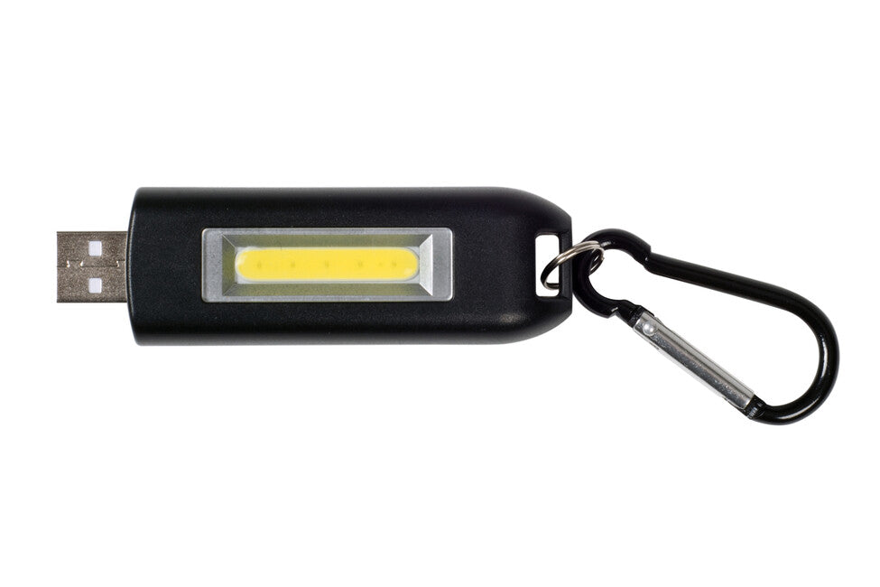 BasicNature USB LED kulcstartó, fekete