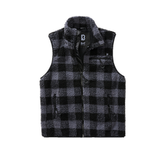 Brandit Teddyfleece polár mellény, fekete/szürke