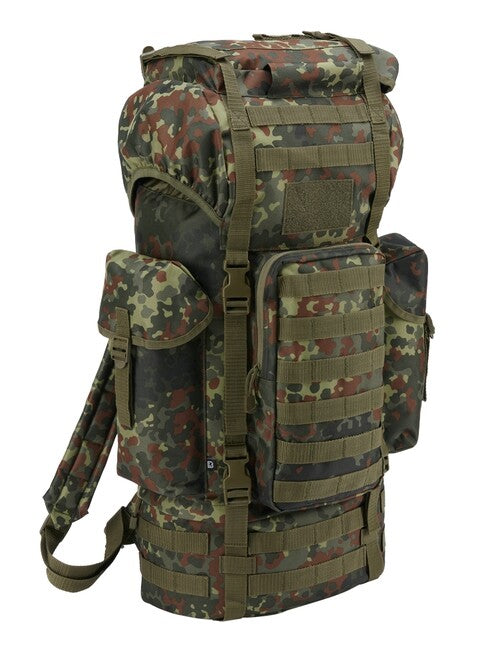 Brandit Kampfrucksack taktikai MOLLE hátizsák, flecktarn 65l