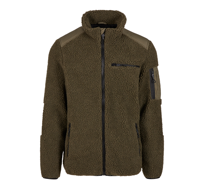 Brandit Ramble férfi polár kabát Teddyfleece, olívazöld
