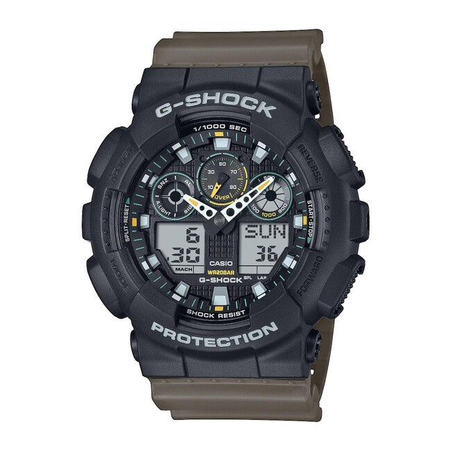 Casio G-Shock GA-100TU-1A3ER óra, fekete/barna