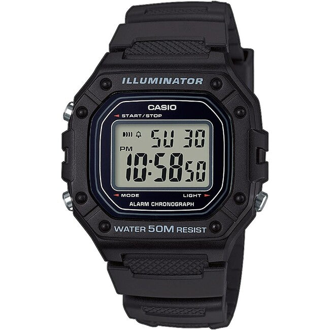 Casio W-218H-1AVEF óra, fekete