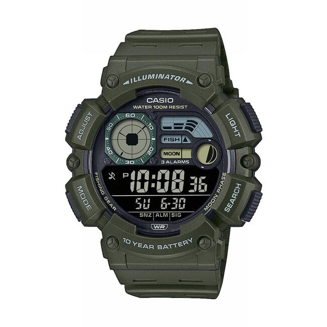 Casio WS-1500H-3BVEF óra, zöld