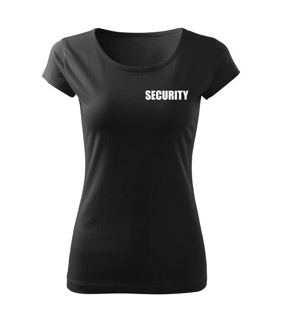 DRAGOWA női póló SECURITY felirattal, fekete