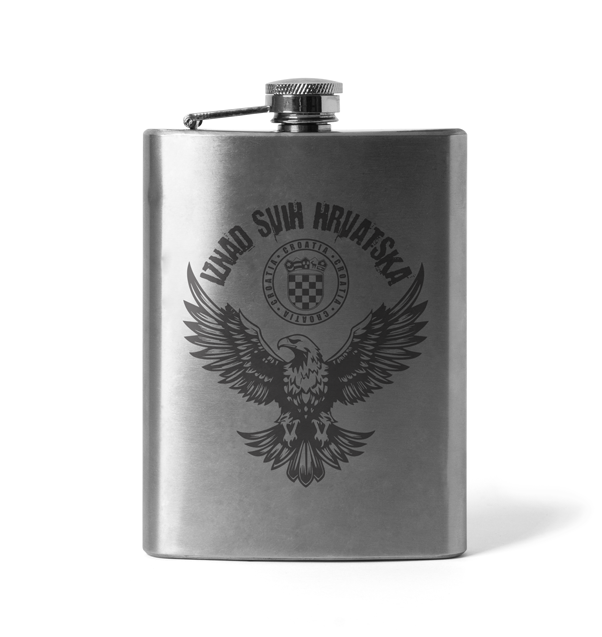 DRAGOWA "Iznad svih Hrvatska" gravírozott laposüveg 210 ml