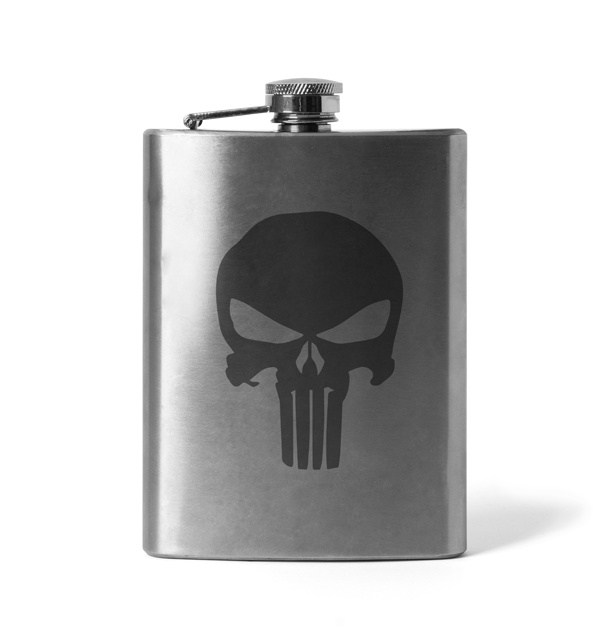 DRAGOWA Punisher gravírozott laposüveg 210 ml