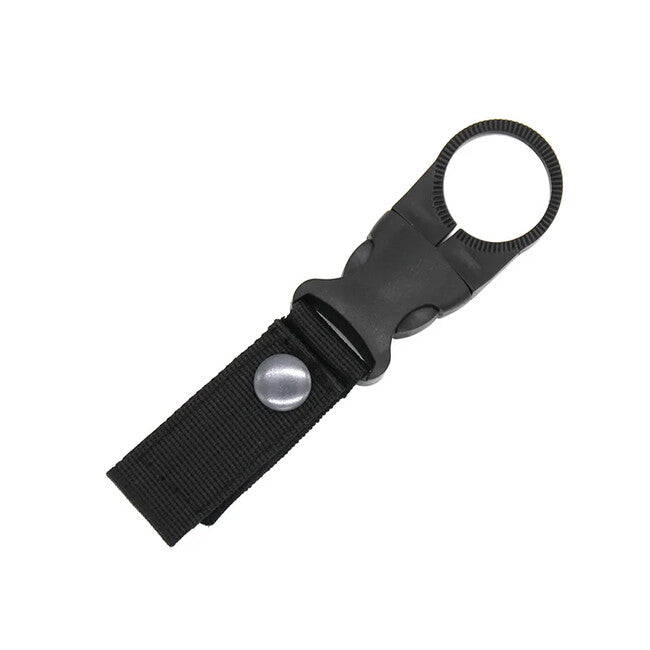 DRAGOWA Tactical nylon palackartó karabinerrel Oasis Turista, fekete