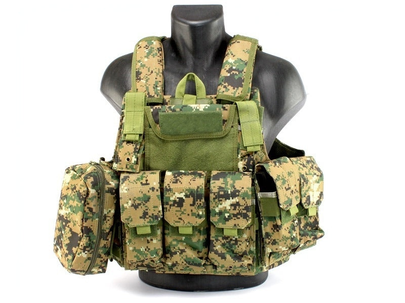 DRAGOWA Heavy Duty taktikai mellény, Digital Woodland
