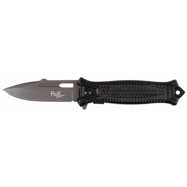 Fox Outdoor Jack egykezes Snake kés, fekete, fém markolat