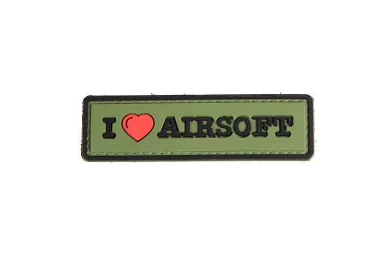 WARAGOD Tactical felvarró I Love Airsoft 8 x 2,5cm, olive