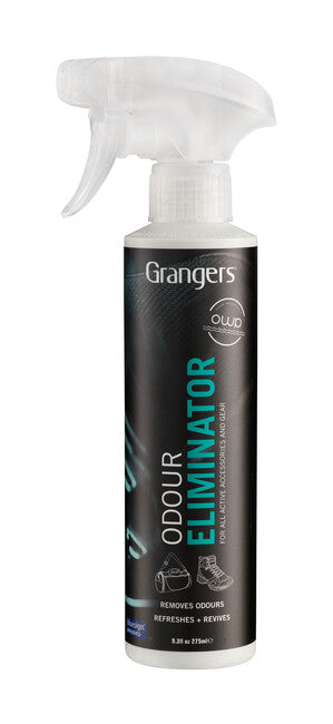 Grangers Odour Eliminator szag eltávolító spray cipőből és védőfelszerelésből pumpával, 275 ml