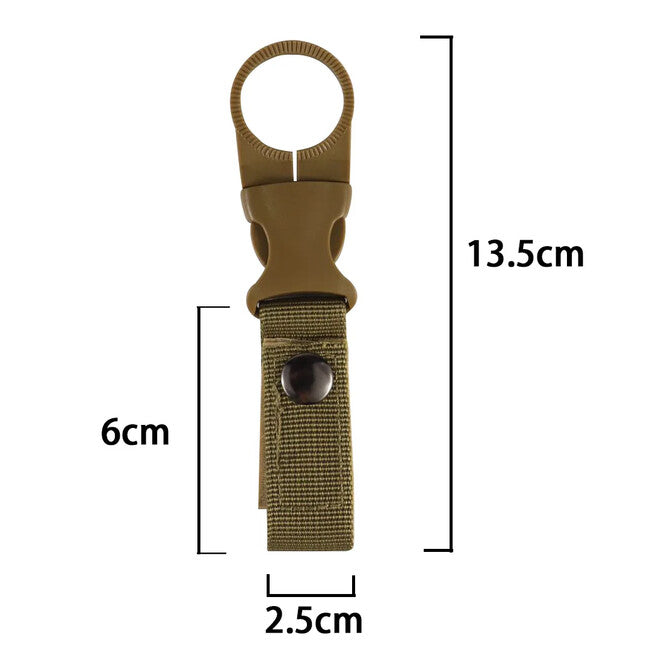 DRAGOWA Tactical nylon palackartó karabinerrel Oasis Turista, fekete