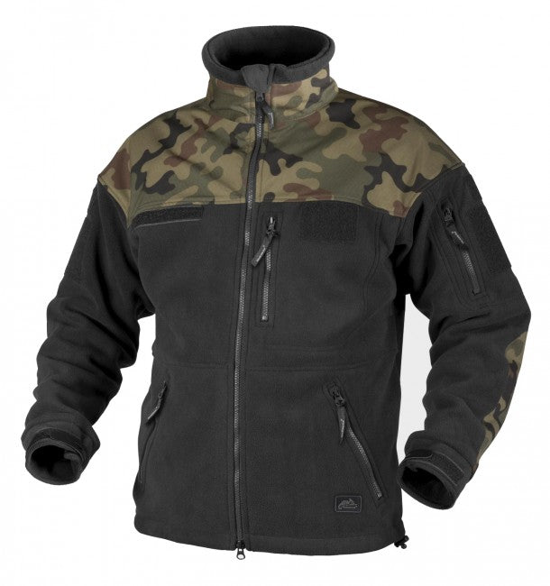 Helikon-Tex Infantry polár kabát, fekete woodland, 330g/m2