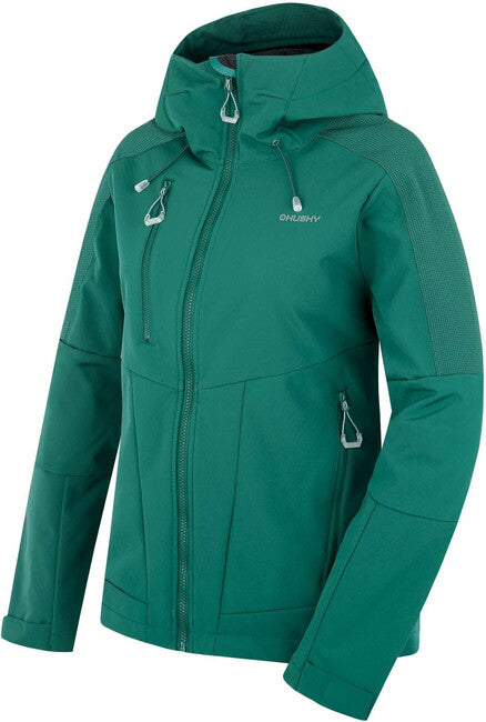 HUSKY Sevan női softshell kabát, sötétzöld