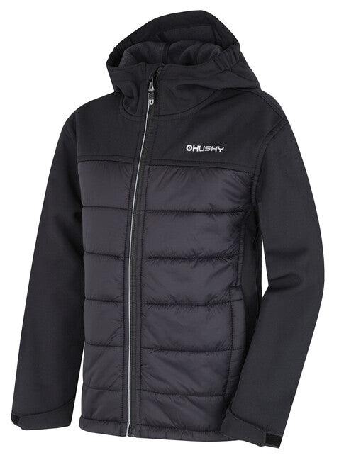 HUSKY Swany K gyerek töltött softshell kabát, fekete