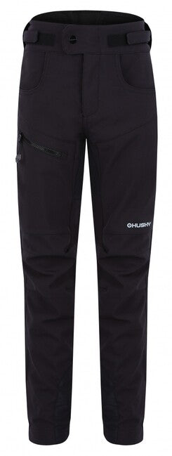 HUSKY Keson gyerek softshell nadrág, fekete