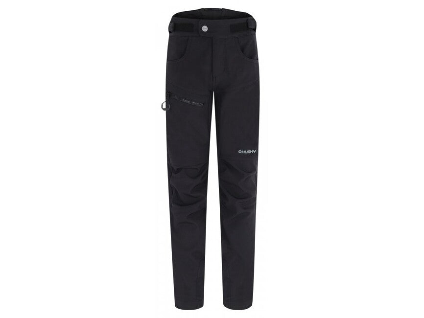 HUSKY Keson K gyerek softshell nadrág, fekete