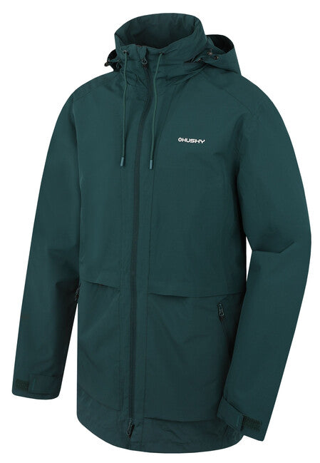 HUSKY Nevr M férfi hardshell kabát, sötétzöld