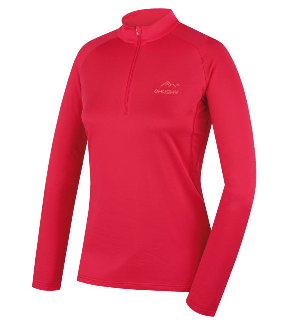 HUSKY Active Winter aláöltözet póló hosszú ujjú TROMI ZIPS, rózsaszín, L