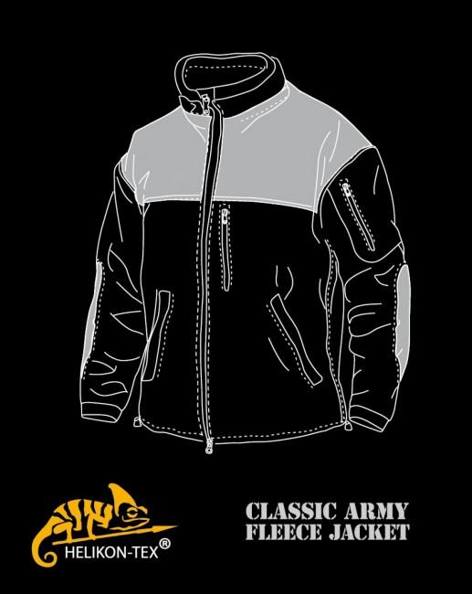 Helikon-Tex Classic Army polár erősített kabát, fekete