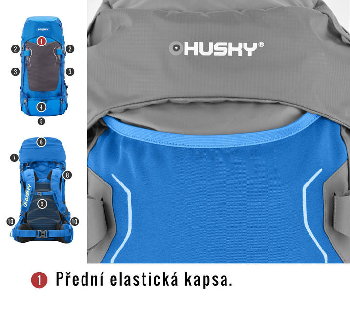 HUSKY Ultralight Rony New hátizsák 50l, fekete