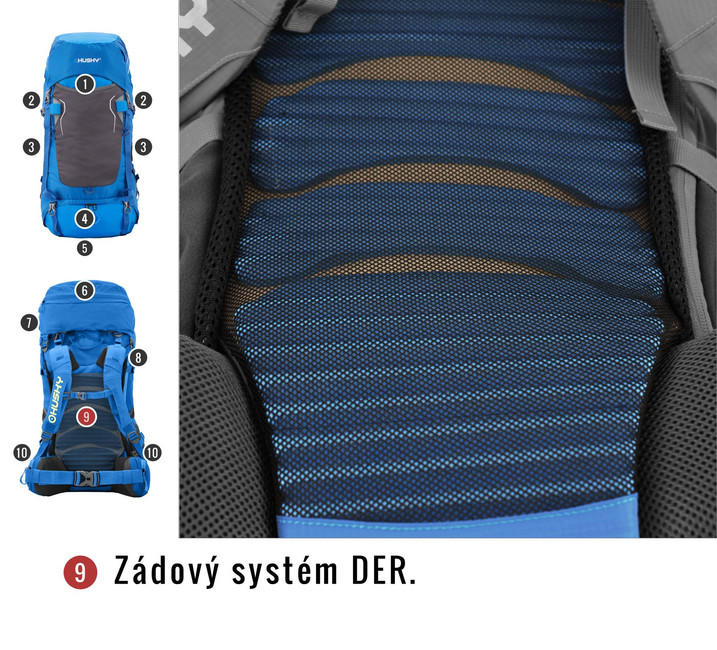 HUSKY Ultralight Rony New hátizsák 50l, kék