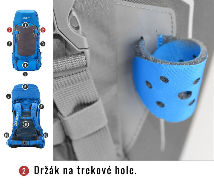 HUSKY Ultralight Rony New hátizsák 50l, kék