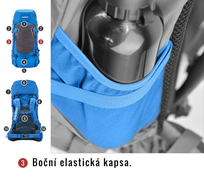 HUSKY Ultralight Rony New hátizsák 50l, kék