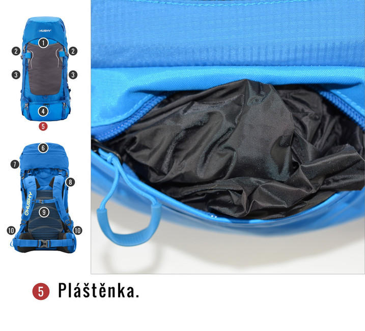 HUSKY Ultralight Rony New hátizsák 50l, kék