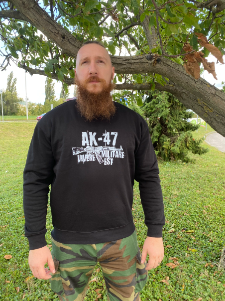 DRAGOWA férfi pulóver Seneca AK-47 300 g/m², fekete