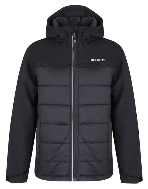 HUSKY Swany K gyerek töltött softshell kabát, fekete