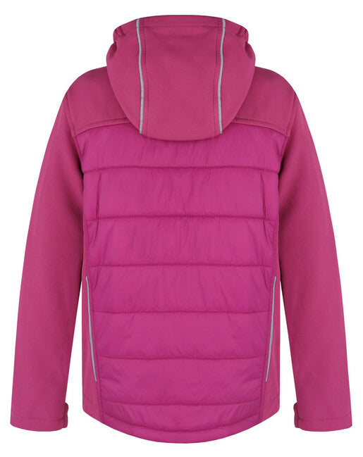 HUSKY Swany K gyerek töltött softshell kabát, sötét magenta