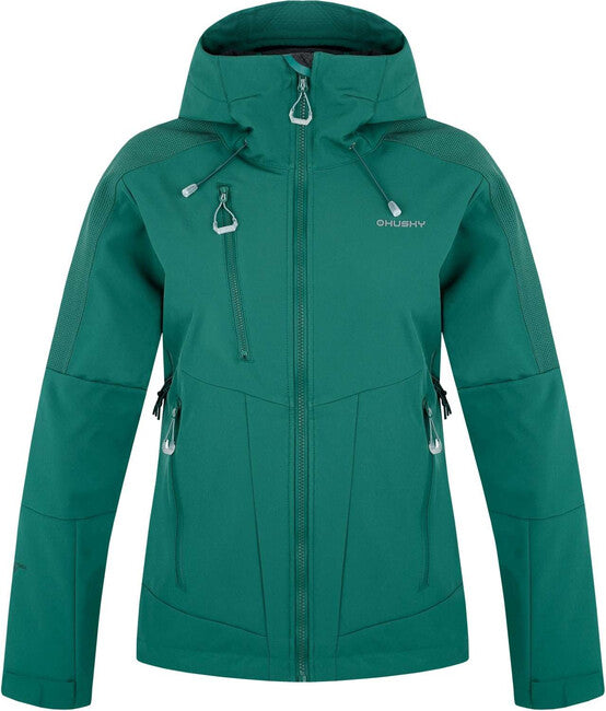 HUSKY Sevan női softshell kabát, sötétzöld