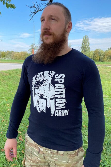 DRAGOWA Fit-T hosszú ujjú póló León 160 g/m², sötétkék