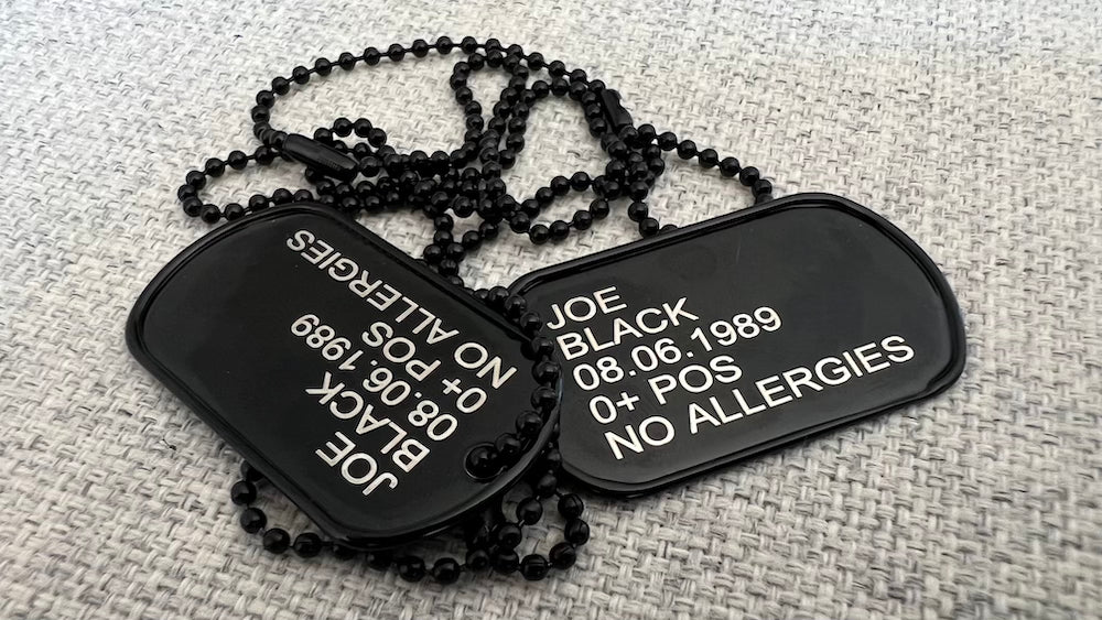 Gravírozás Dog Tags-ek
