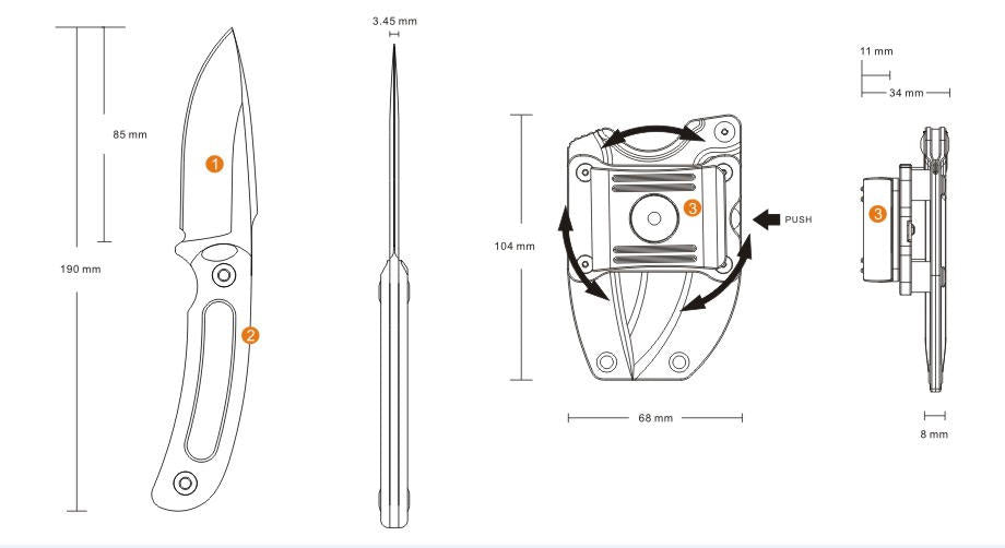 Ruike Hornet F815 kés