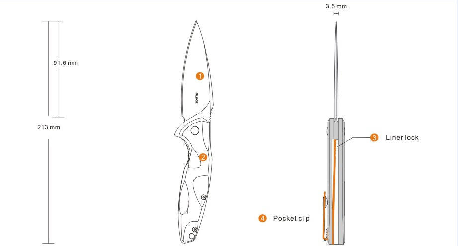 Ruike Fang P105 kés