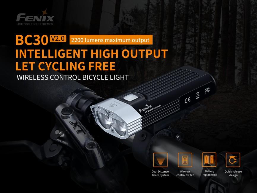 Fenix BC30 V2.0 újratölthető kerékpárlámpa