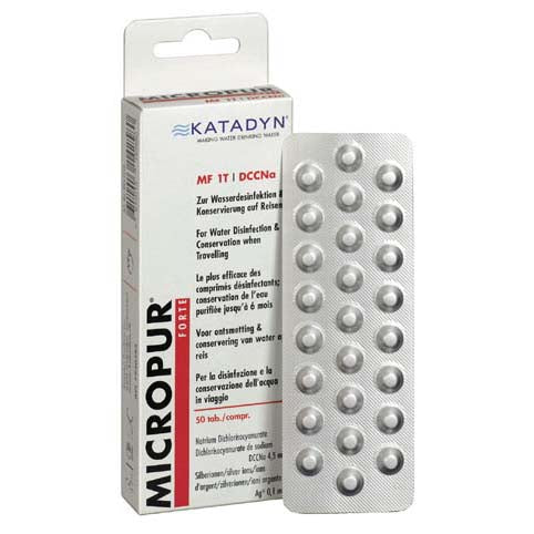 Katadyn Forte fertőtlenítő tabletta vízhez, 50db